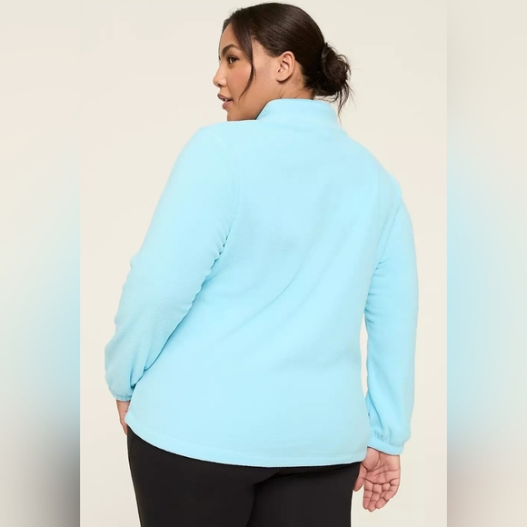NWT Lane Bryant, LIVI Half-Zip Polar Fleece Pullover 22/24, Blue - Picture 3 of 5